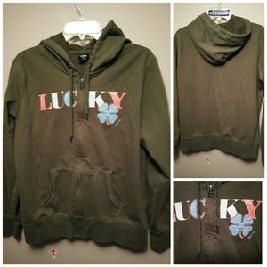 Lucky green sweatshirt XL full zip